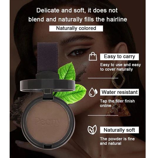 Peony 2 in 1 Hairline Cream Powder with 3 Extra Eyebrow Stencils